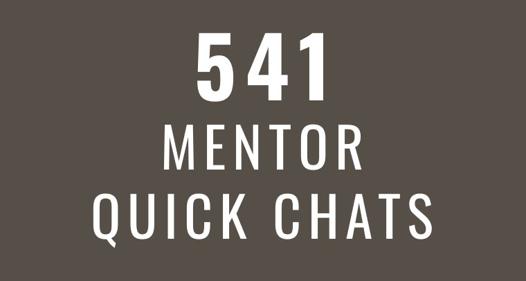 541 Mentor Quick Chats