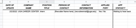 screenshot of example Excel spreadtsheet