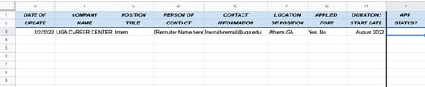 screenshot of example Excel spreadtsheet