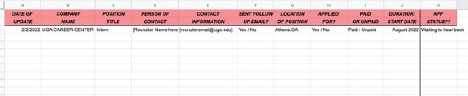 screenshot of example Excel spreadtsheet